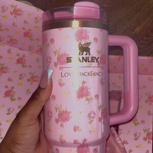 Stanley Pink Floral Mug with Handle